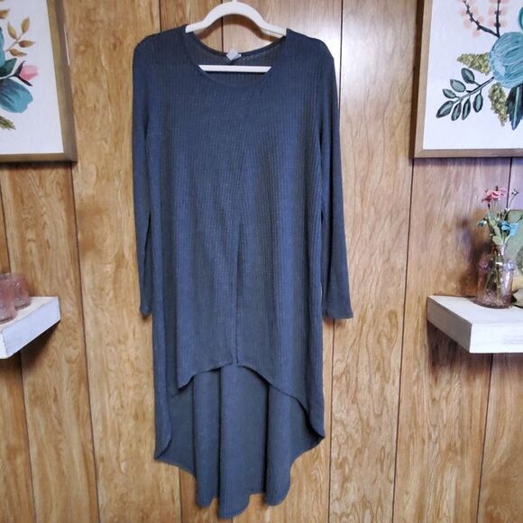 Lazy Sundays by Paper Crane Criss Cross Duster Length Sweater Size L - Picture 1 of 8